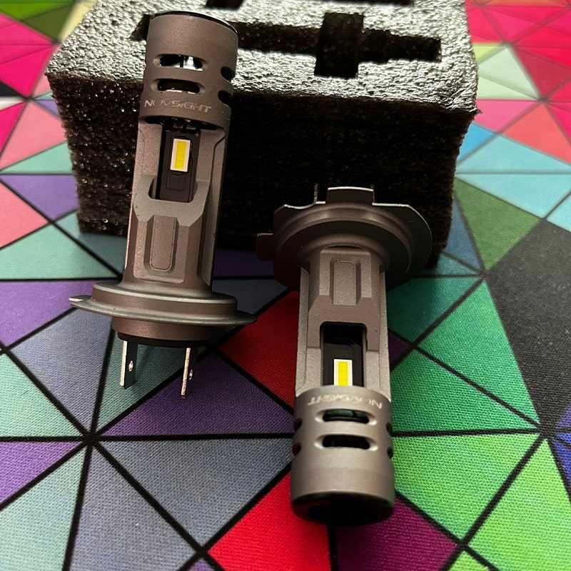 Set 2 Becuri LED H7 Model 2022 Novsight 12000Lm Plug and Play