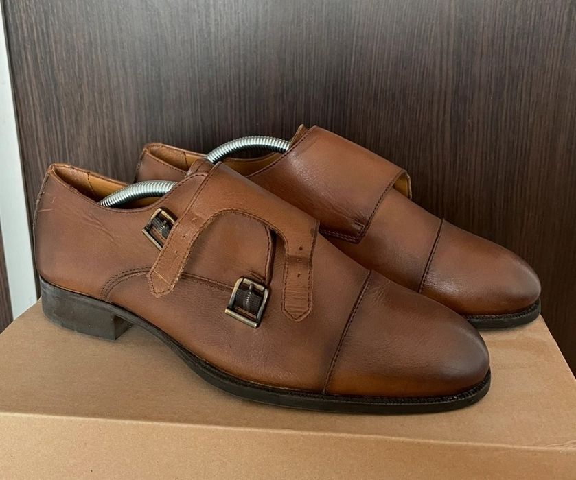 Pantofi piele Zara monk , marimea 42, NOI
