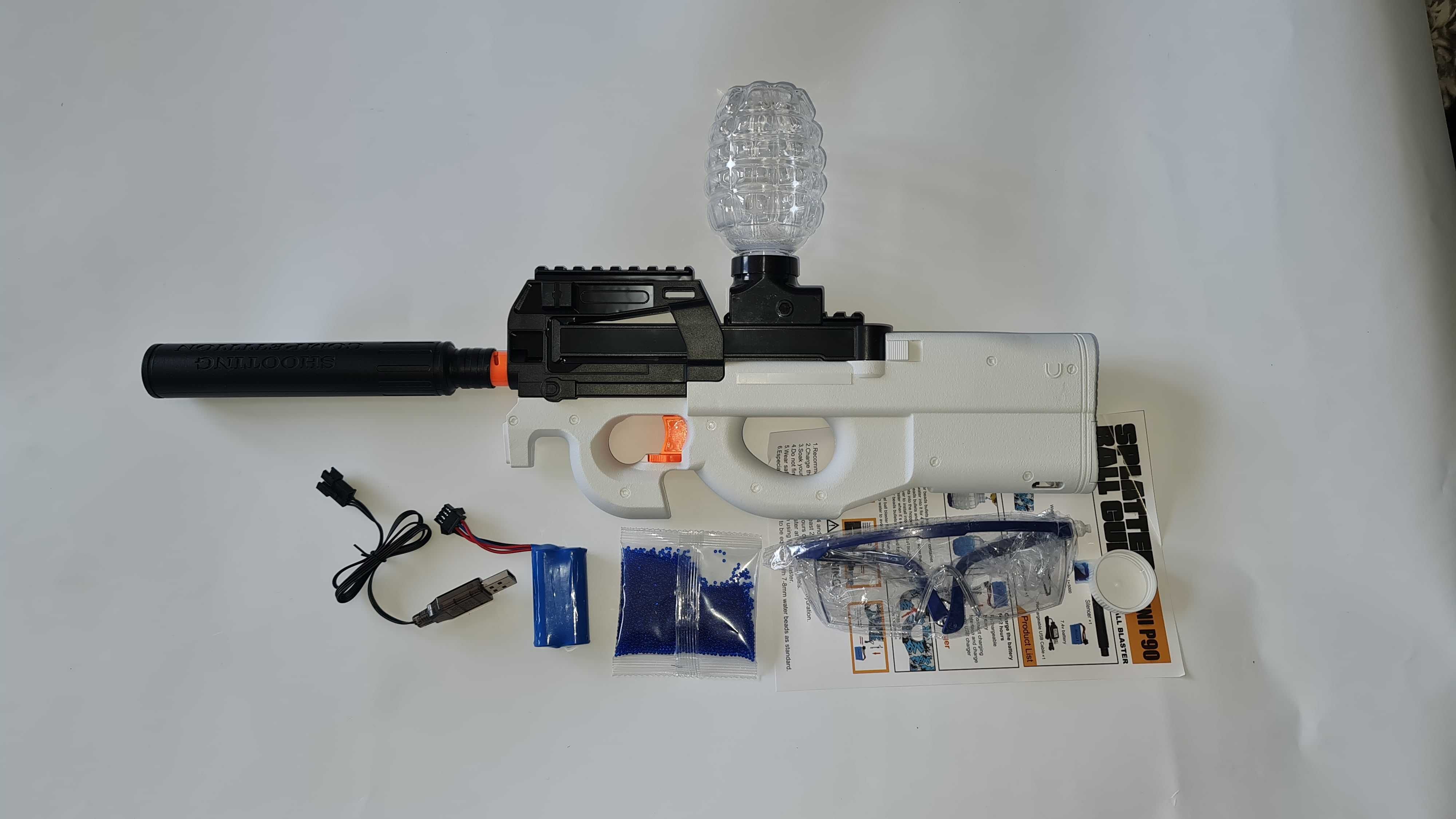 P90mini Gel Blaster гел бластер-детска пушка с меки гел топчета-Orbeez