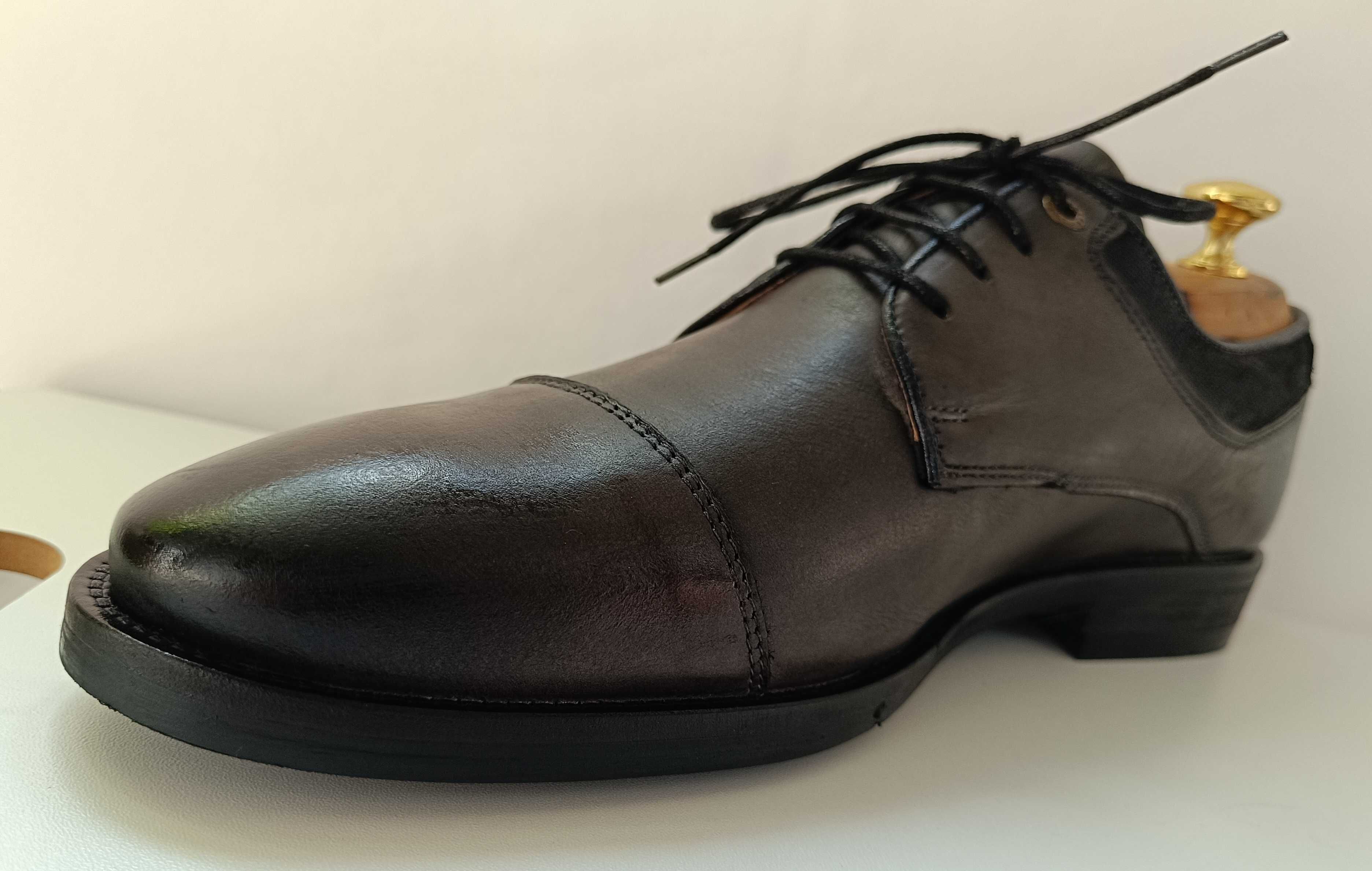 Pantofi derby cap toe 40 premium Oliver Jacob Portugal piele naturala