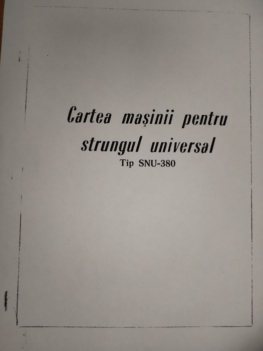 Carte strung,freză, mașină rectificare