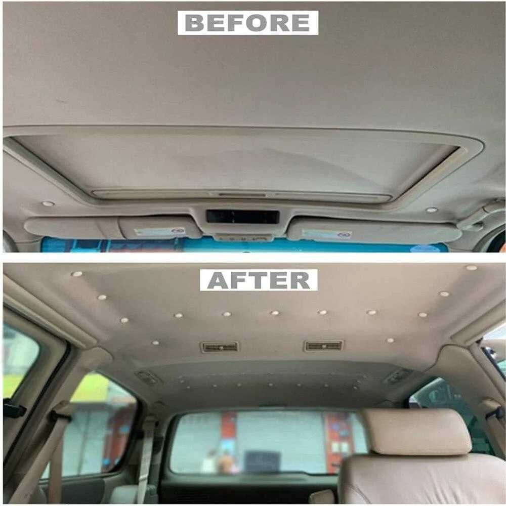 Set de 60 capse pentru reparat plafon auto, usor de instalat, GRI