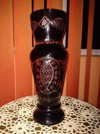 Vaza din cristal rosu de Bhoemia, vintage