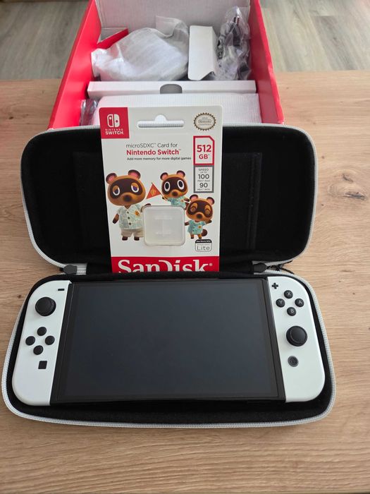 Nintendo Switch Oled modat dual impecabil 512GB plin de jocuri