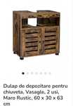 Dulap baie vitage maro rustic nou, in cutie
