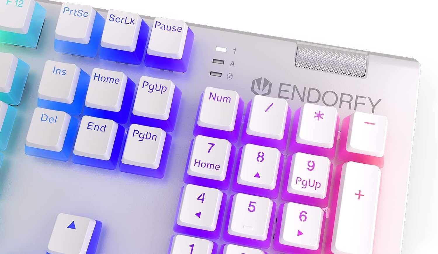 Tastatura mecanica Endorfy Omnis Pudding Onyx White, Switch Red