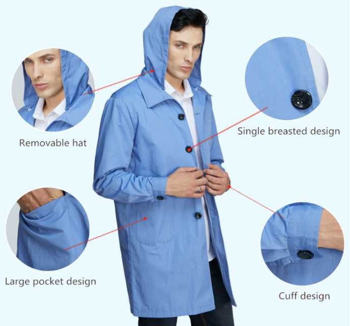 RF EMF EMR WiFi BT5 5G Екраниран Шлифер с Електромагнитна Защита EMP