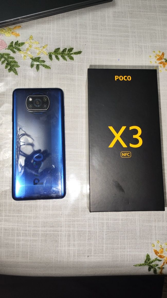 Poco x3 128/6 синий цвет