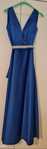 Rochie satin albastru roial marime 38