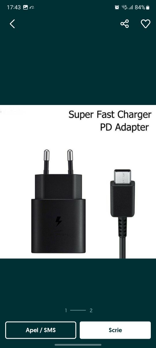 incarcator Super Fast Charge Samsung S21, S22, S23