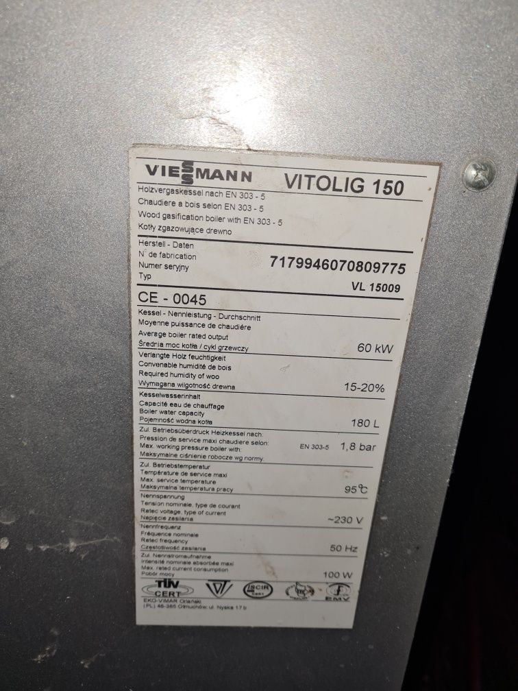 Centrala Viessmann vitolig 150 60 kw