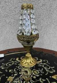 Eleganta lampa de masa Ludovic al XVI-lea-bronz aurit-cristal-Franta