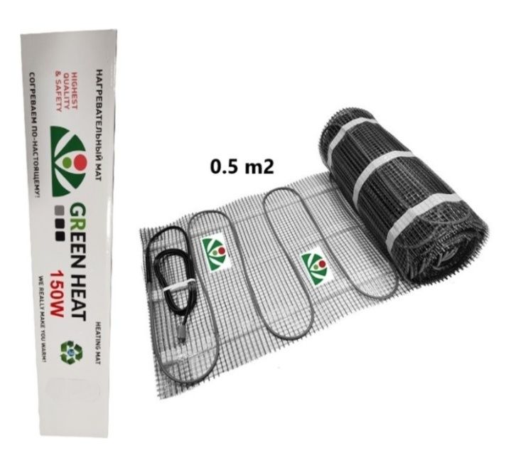 Тёплый пол. DH Нагревательный мат Green Heat 0,5m2 Standart 150W/1m2