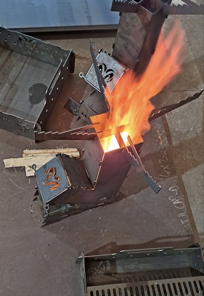 Sobă rachetă demontabilă personalizată