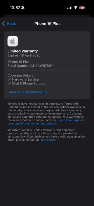 iPhone 16 Plus 128Gb Garantie /100% baterie