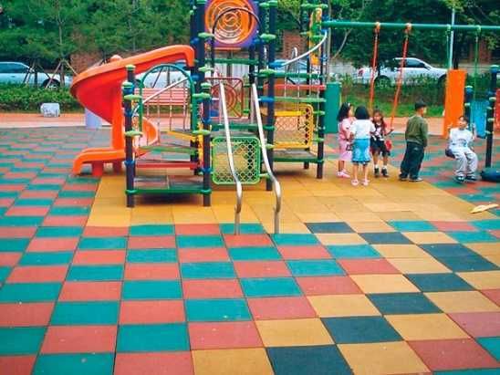 Резиновое покрытие для детского сада и площадки