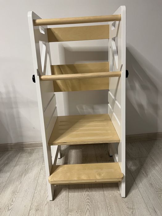 Turn de invatare Montessori alb reglabil