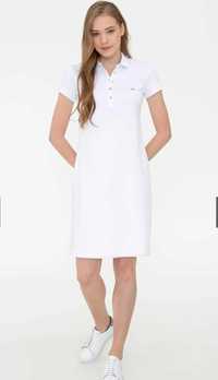 U.S.POLO ASSN дамска бяла рокля