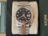 Ceas de dama Rolex Datejust 36 Two-tone cu aur rose și diamante