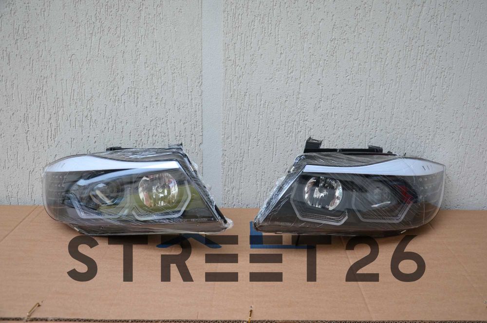 Faruri 3D LED Angel Eyes BMW Seria 3 E90 E91 Sedan Touring (2005-2011)