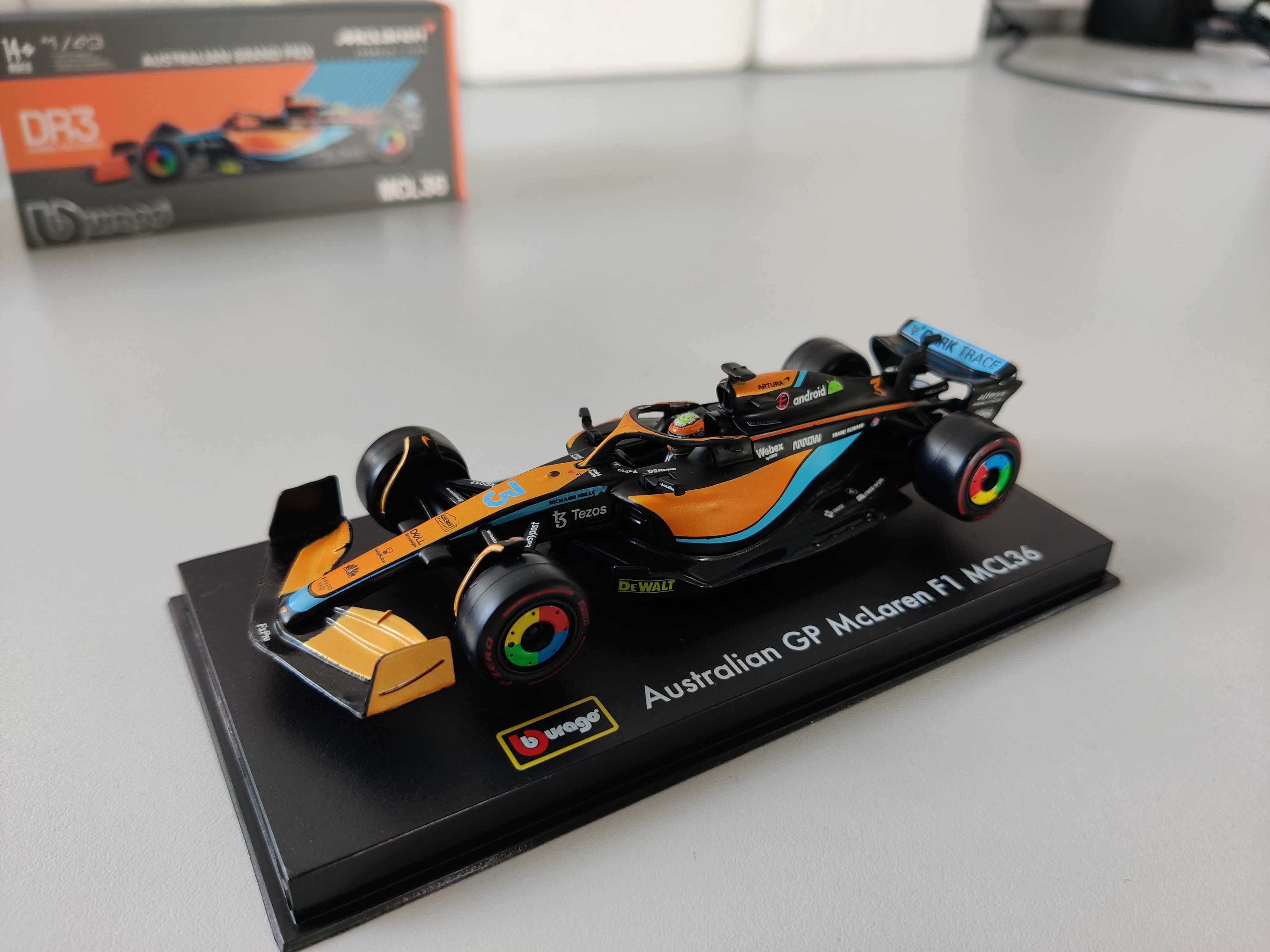 Macheta McLaren MCL36 Daniel Ricciardo Formula 1 2022- Bburago 1/43 F1