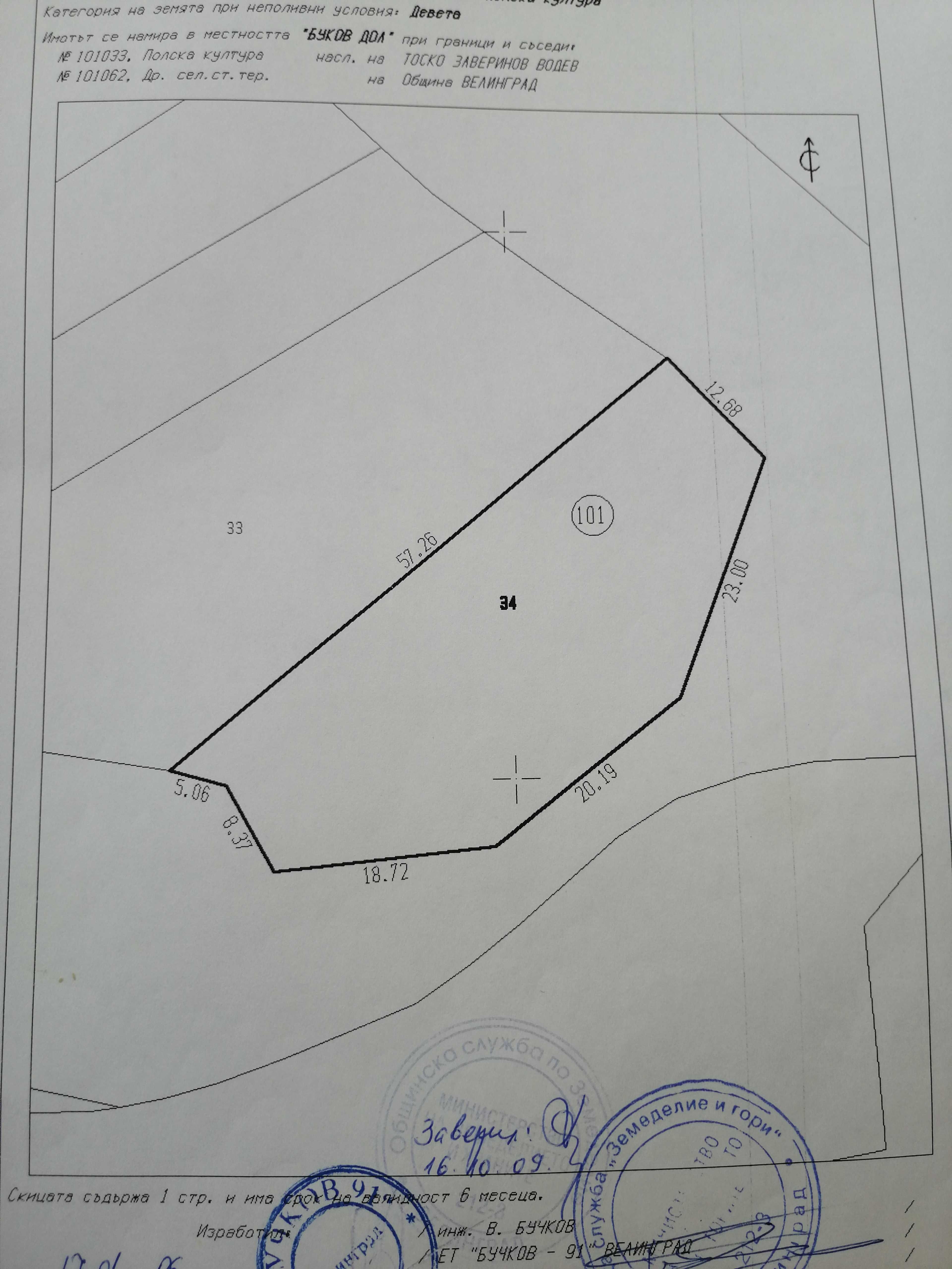 Продава ЗЕМЕДЕЛСКА ЗЕМЯ, гр. Велинград, област Пазарджик