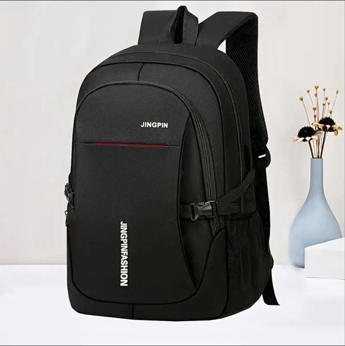 Мъжка обемна черна раница /Ергономична за спорт и туризъм -15%Промоция