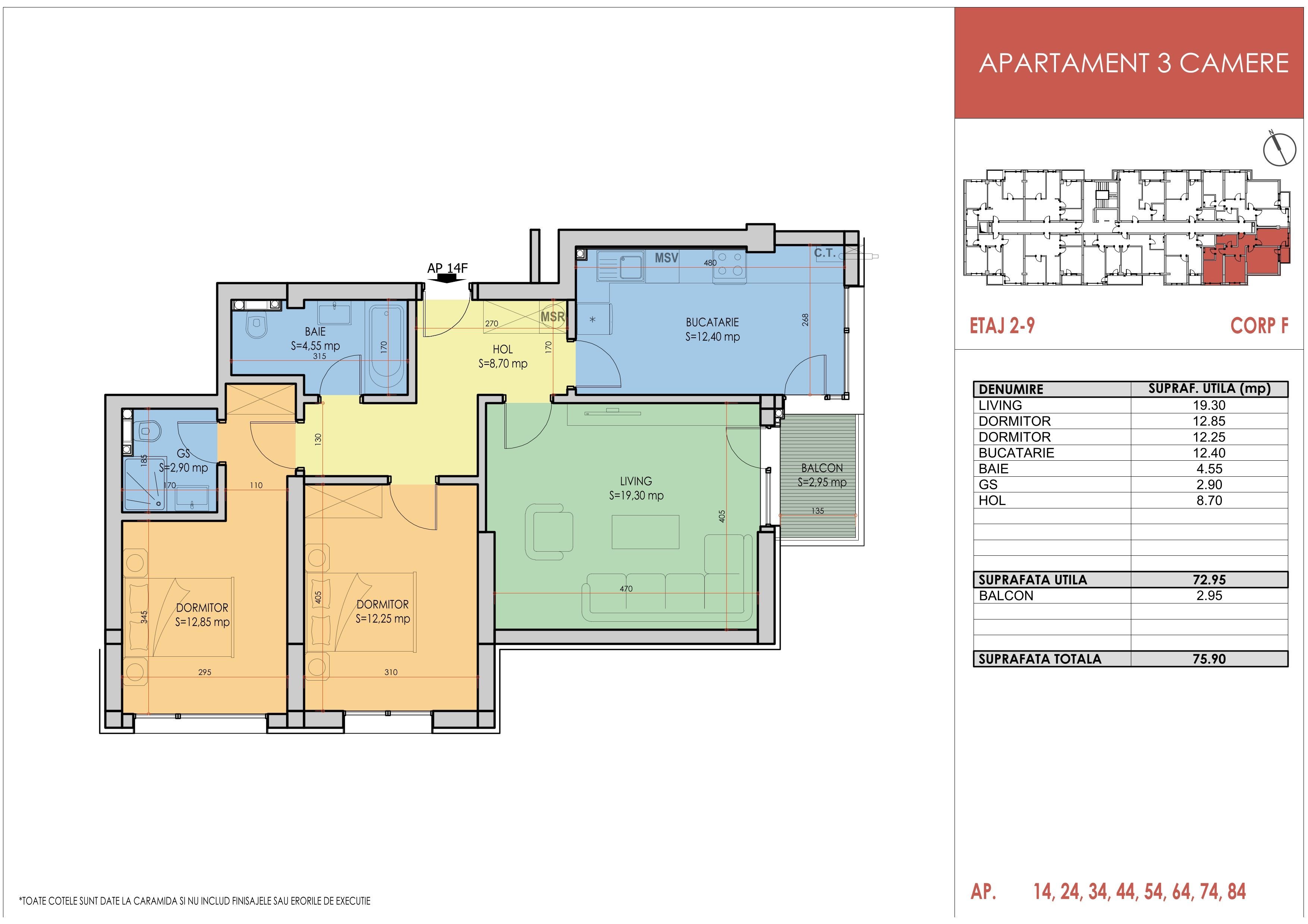 Apartament 3 camere - etaj 2, la doar 3 minute de Metrou Berceni