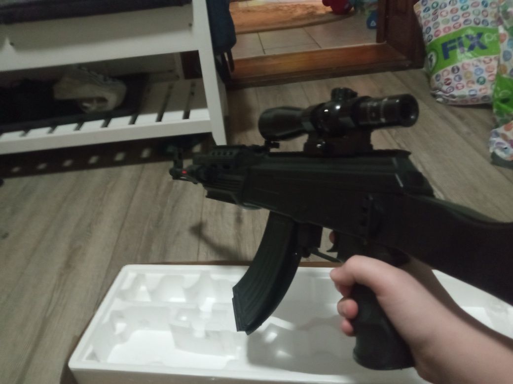 Детский автомат пневмат AK 105 Black