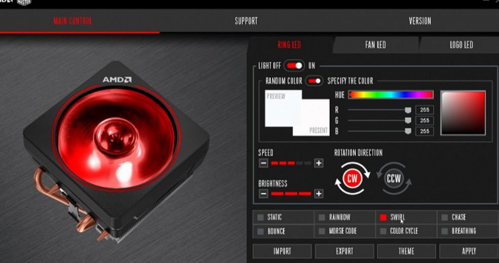 Кулер AMD Wraith Prism RGB, AM4