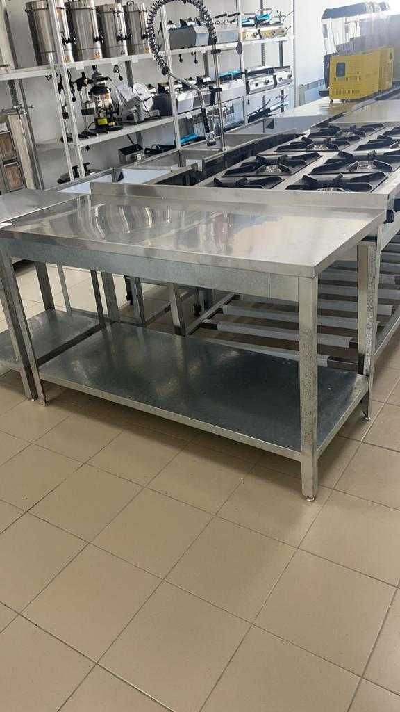 Стол линия раздачи стеллаж из нержавейки под ключ для кухни