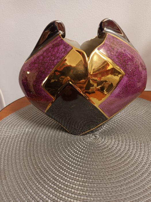 Vază Galos porțelan aurit