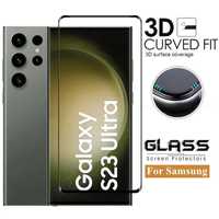Samsung Galaxy S23 Ultra / 3D ЦЯЛО ЛЕПИЛО Стъклен протектор