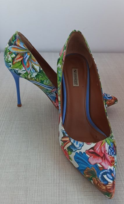 Pantofi eleganți stiletto multicolor mărimea 36
