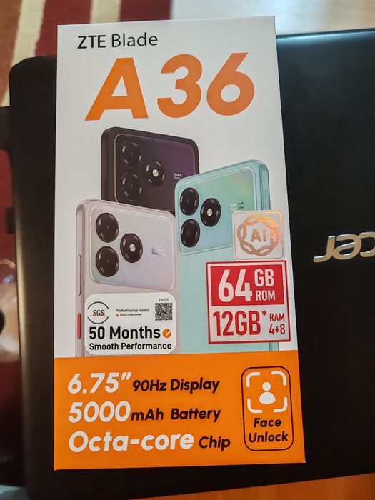 Продаю новый ZTE Blade A36 — отличное состояние!