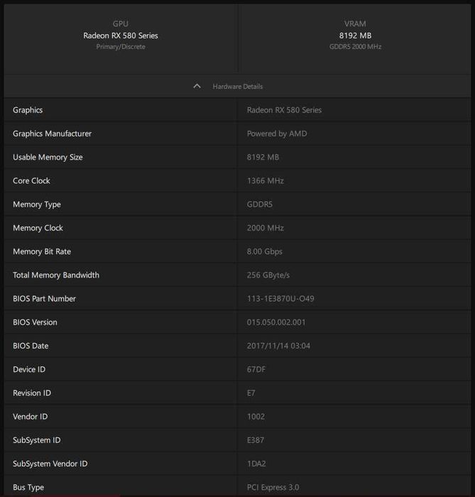 Placa Video Sapphire Radeon-RX 580, Memorie 8 GB, GDDR5 256 Bit