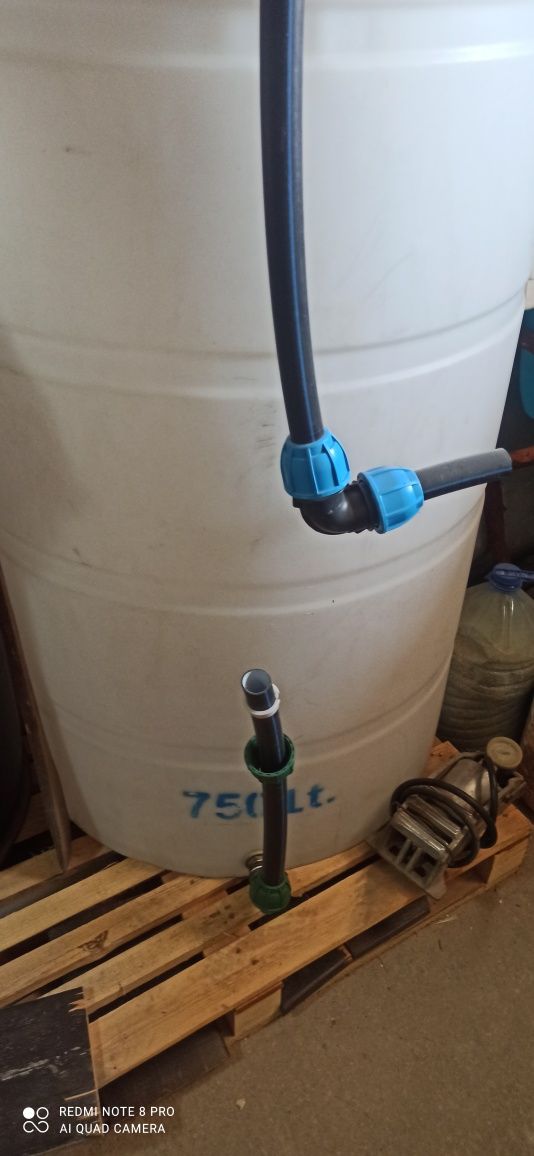 Помпа karcher BP3 и съд за вода 750л. с поплавък.