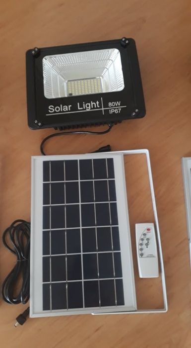 Мощна соларна лампа!!! 50W, 80W, 120W Реални ватове!