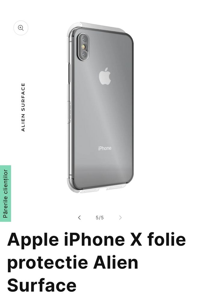 Folie Iphone X Alien Surface - ecran, spate si laterale