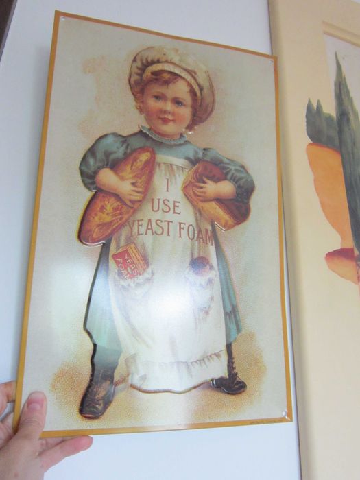 cadou rar Reclama metalica vintage Prajituri Paine Drojdie