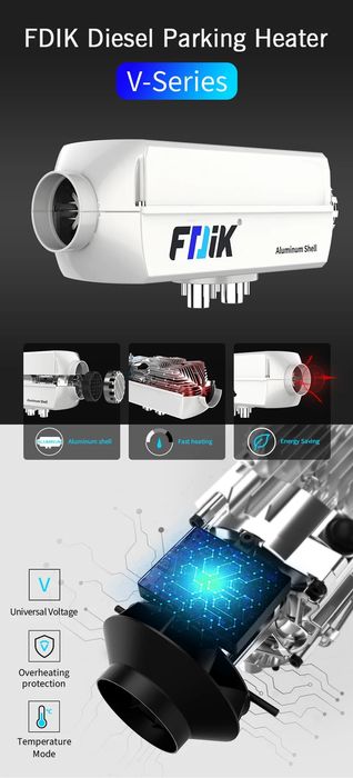 Incalzitor pe motorina Webasto Sirocou Fdik 5 KW 12v & 24v & Bluetooth