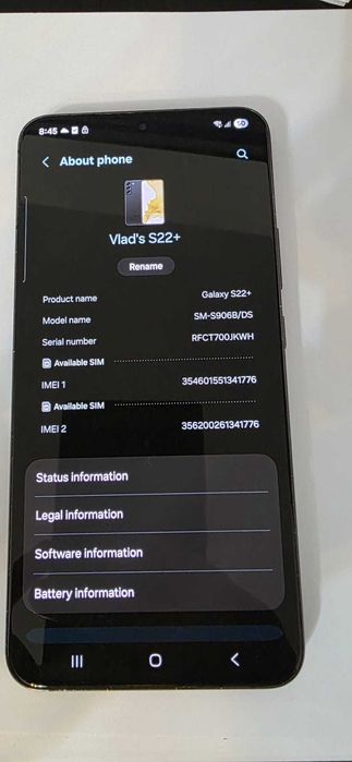 Samsung S22 plus utilizat