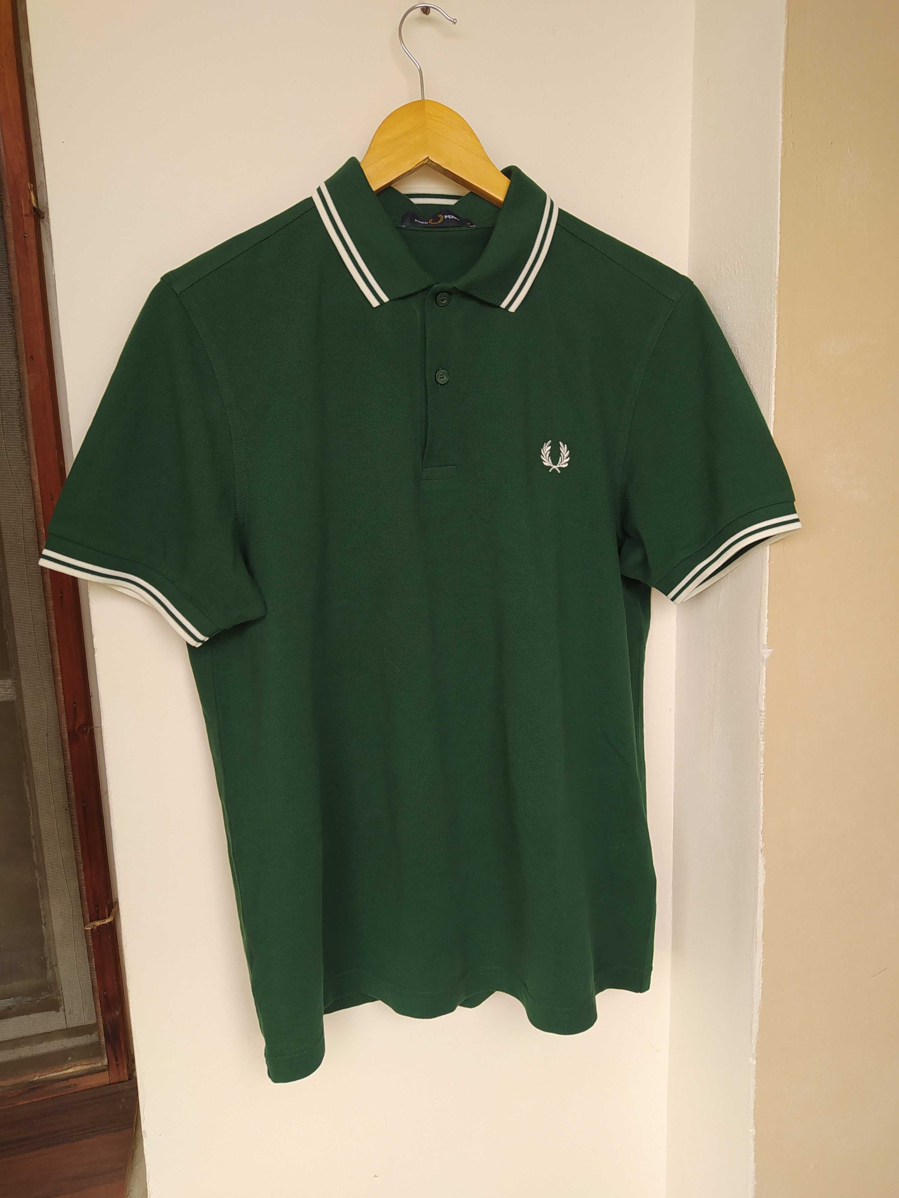 Fred Perry Polo Фред Пери тениска тъмно зелена размер М