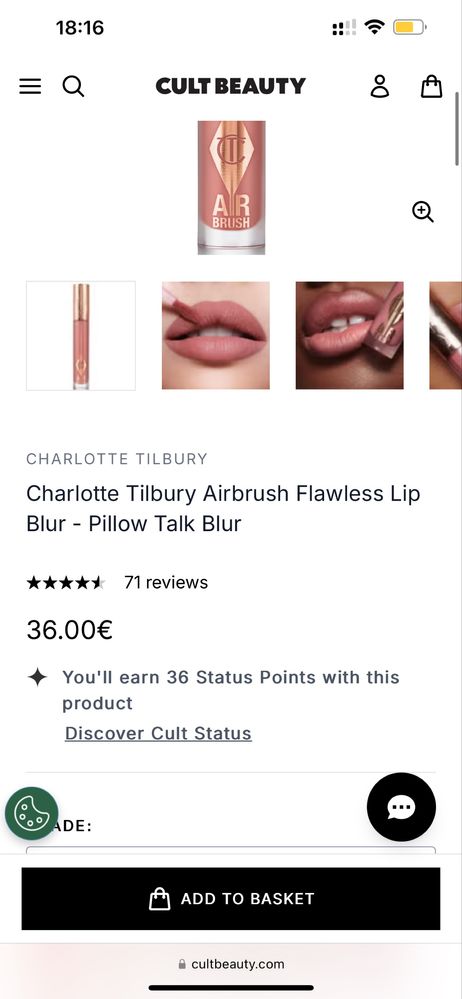 Течно матово червило Charlotte Tilbury цвят Pillow Talk blur