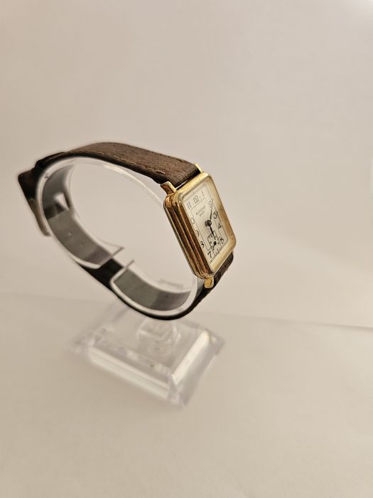 Ceas vintage Junghans Quartz placat cu aur, funcțional