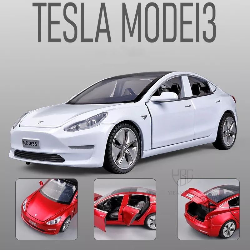 Macheta auto Tesla Model 3, noua, metalica 1:32