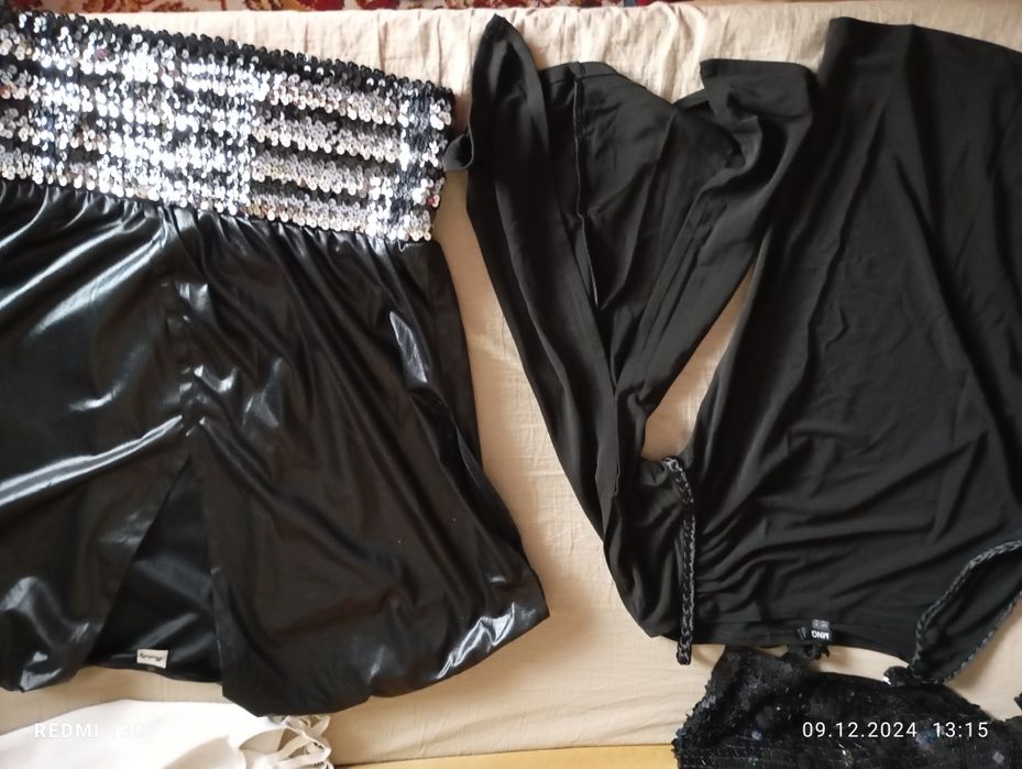 Bluze argintii negre mar M-L