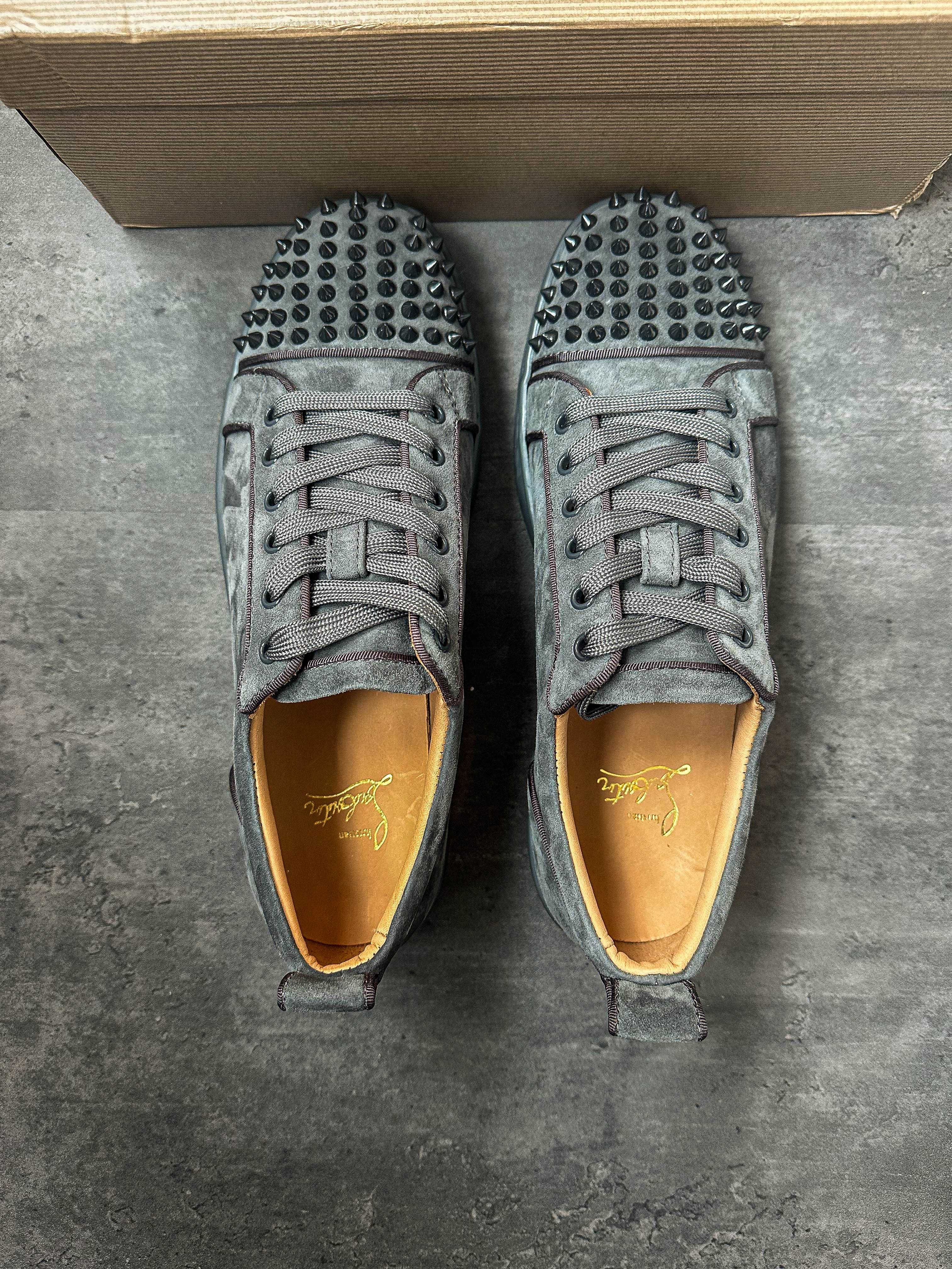 Christian Louboutin Louis Junior Spikes Dark Gray