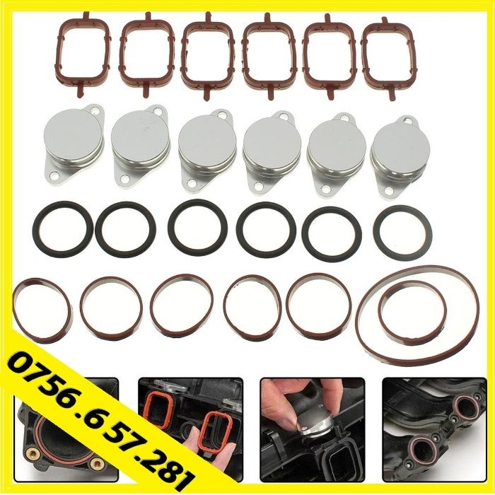 Set 4 / 6 dopuri 22 / 33mm Anulare clapete admisie swirl flaps BMW