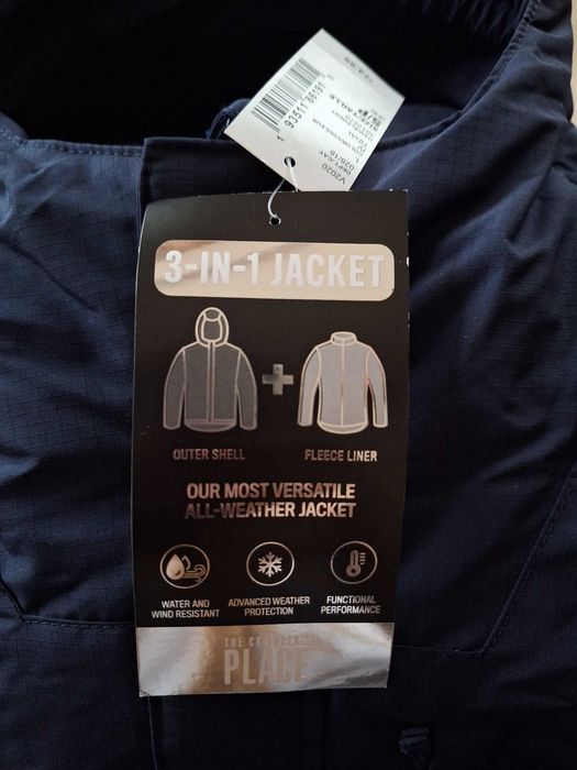 Зимно яке 3в1 the children's PLACE (ново). 5/6г. 112-118см.